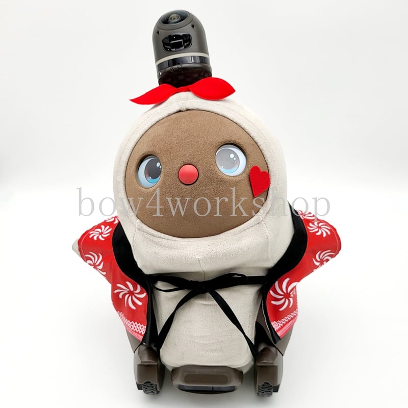 ラボット LOVOT ラボットの服ハンドメイド お祭りプリントはっぴ(レッド） ラボット服/お祭りプリントはっぴ | bow4workshop STORE