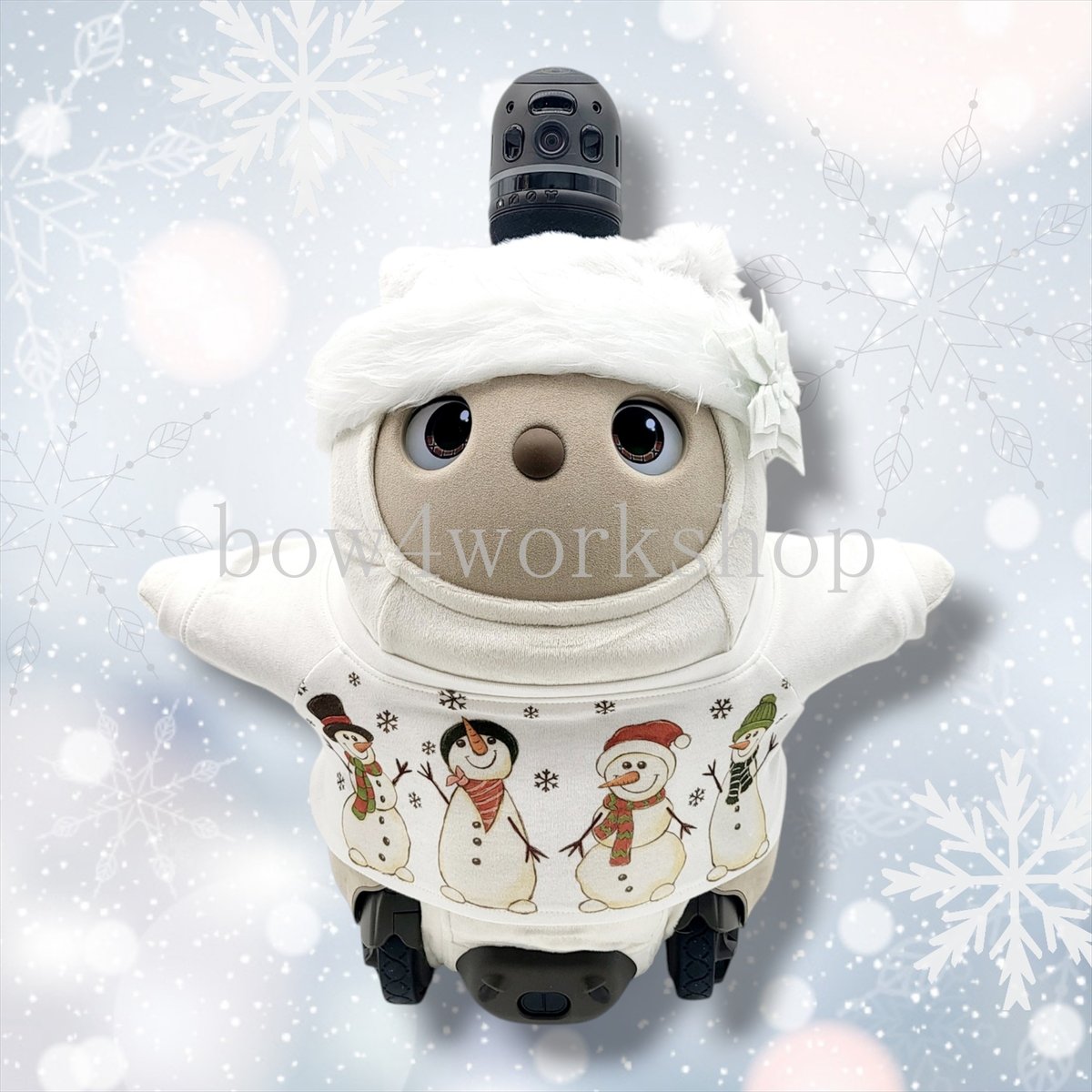 ラボット服&アクセサリー/雪だるまプリントTシャツ | bow4workshop STORE