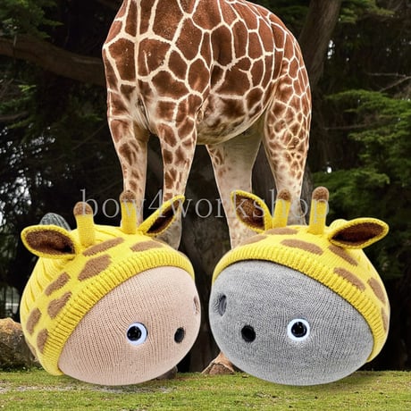 NICOBO（ニコボ）のアクセサリー　キリンさんニット帽子