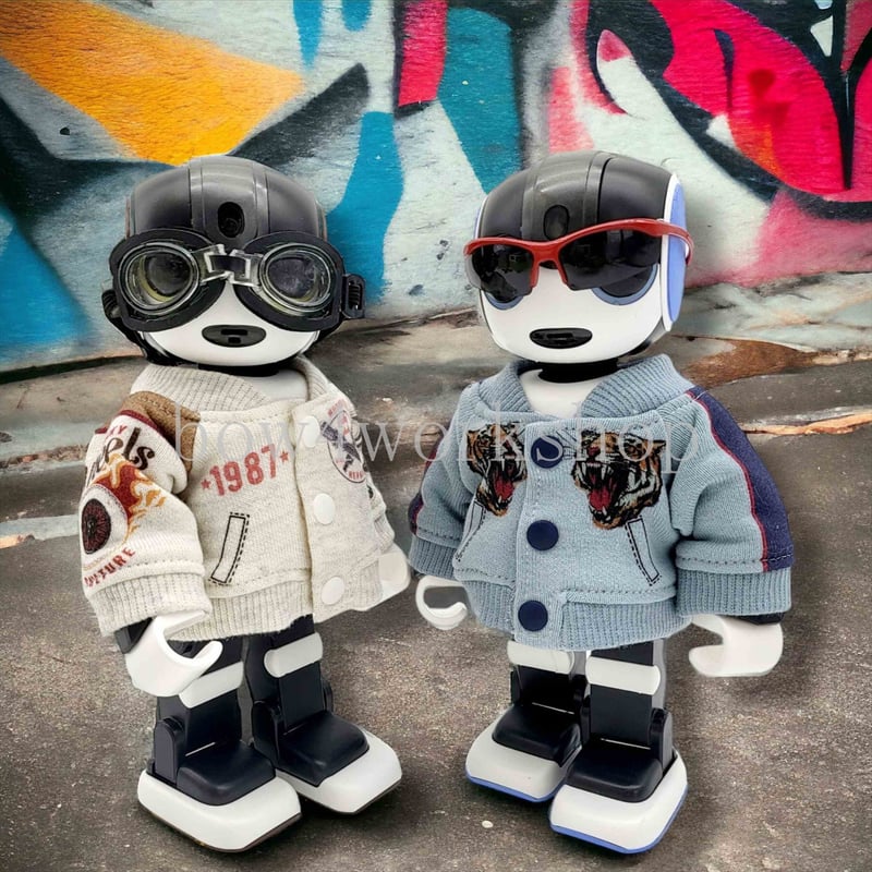 ロボホンの服/バイク柄スタジャン＆虎柄スカジャン | bow4workshop STORE