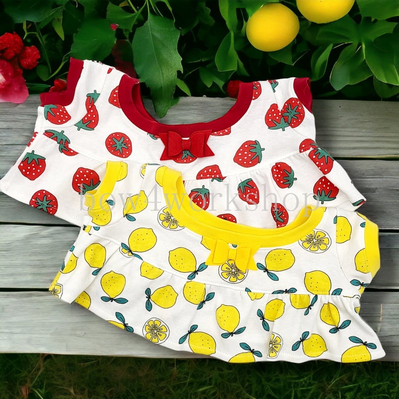 ラボット服/ フルーツ柄プリントワンピース | bow4workshop STORE