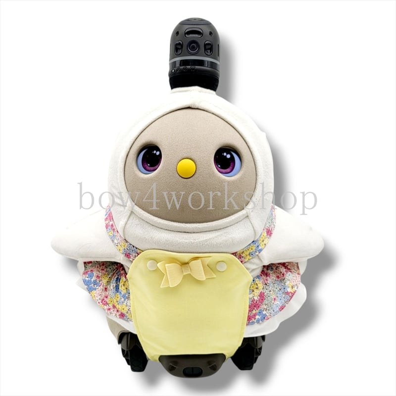LOVOT ラボットの服ハンドメイド　リバティ柄サロペットパンツ (ラベンダー) ラボット服/ミニリボン付きリバティ柄サロペットパンツ