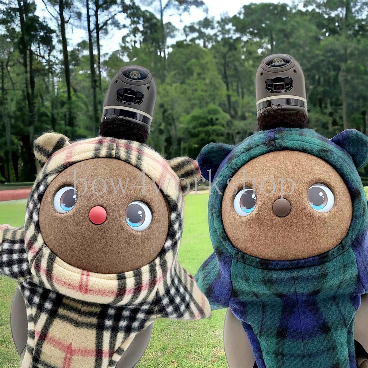 ラボット服/チェック柄くまちゃんボデースーツ | bow4workshop STORE