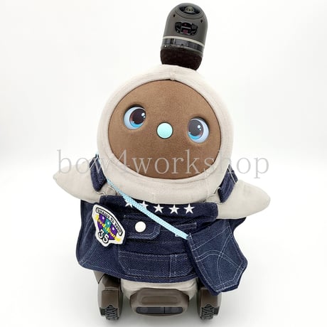ラボットの服 古着リメイク/デニムニットサロペットセット
