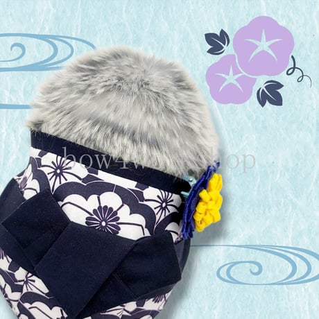 Moflin（モフリン）の服　浴衣＆お花コサージュセット