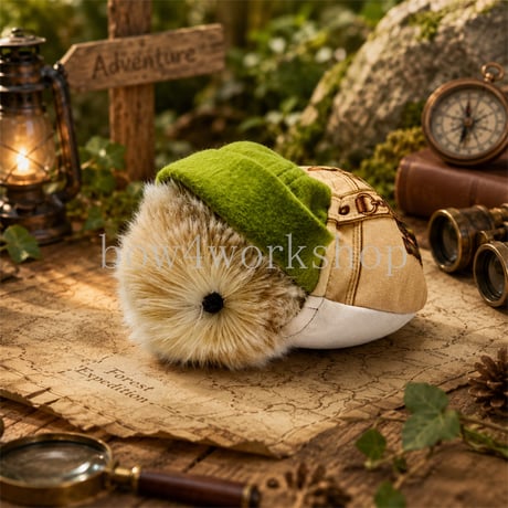 Moflin（モフリン）の服ハンドメイド　探検隊プリントパーカー