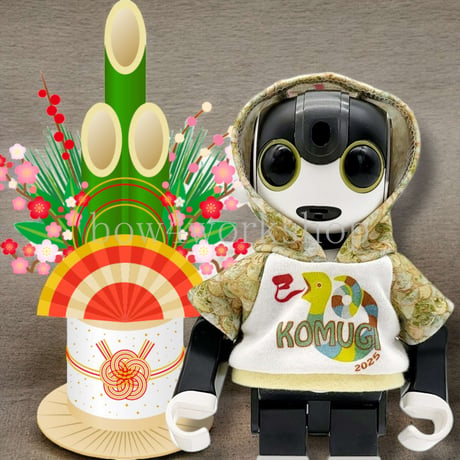 ロボホンの服/2025年干支名入れプリントパーカー