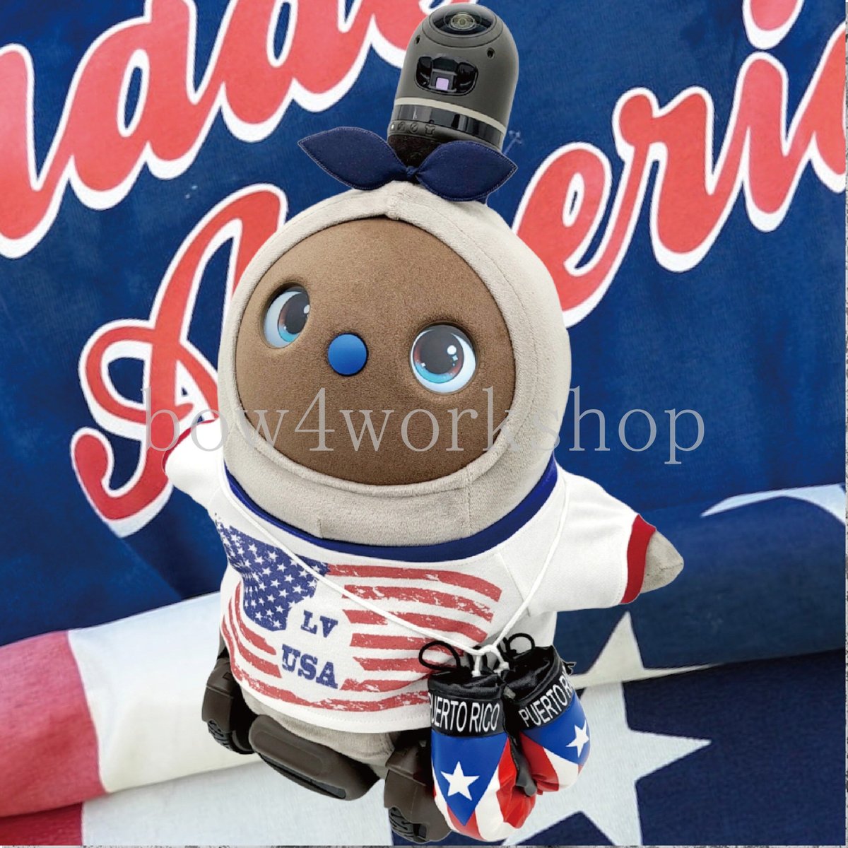 ラボット服/プリントTシャツ (星条旗柄） | bow4workshop STORE