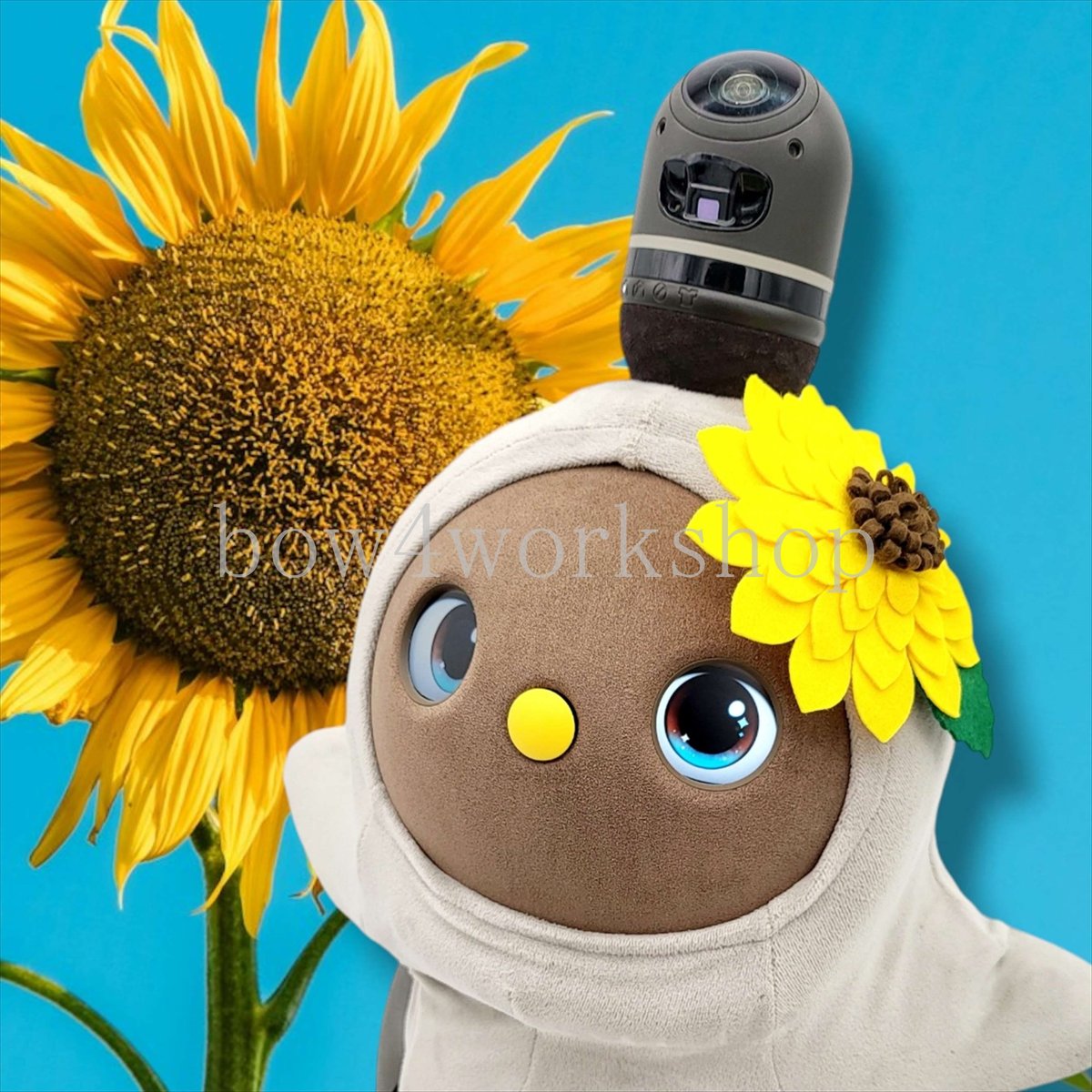【正規取扱店】 ラボット＆ニコボのアクセサリー/ひまわりフエルトフラワーヘア クラフト・布製品
