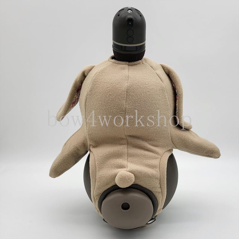 ラボットの服ハンドメイド　リバティーウサギちゃんボディースーツ（グレー） ラボット服/リバティーウサギちゃんボディースーツ