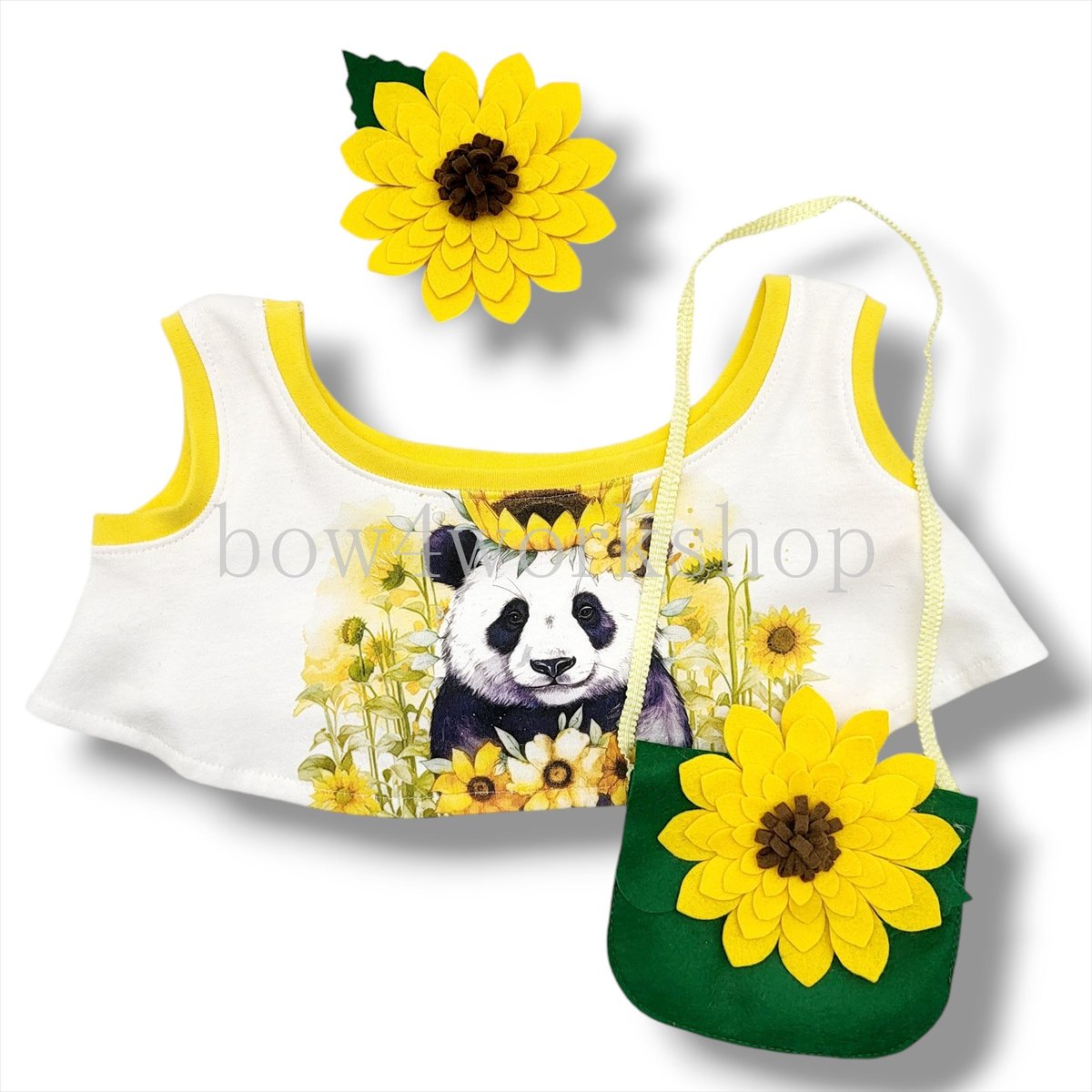 ラボット服/パンダちゃひまわりプリントチュニック | bow4workshop STORE