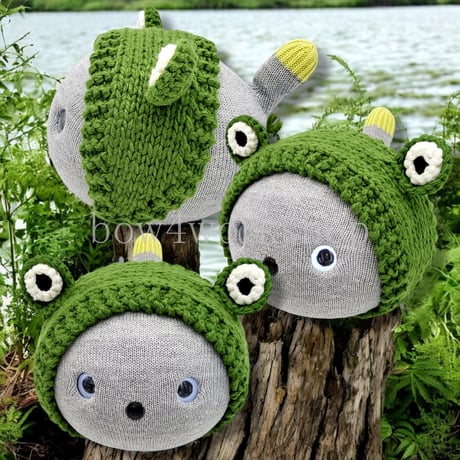 NICOBO（ニコボ）のアクセサリー　カエルニットボンネット帽子