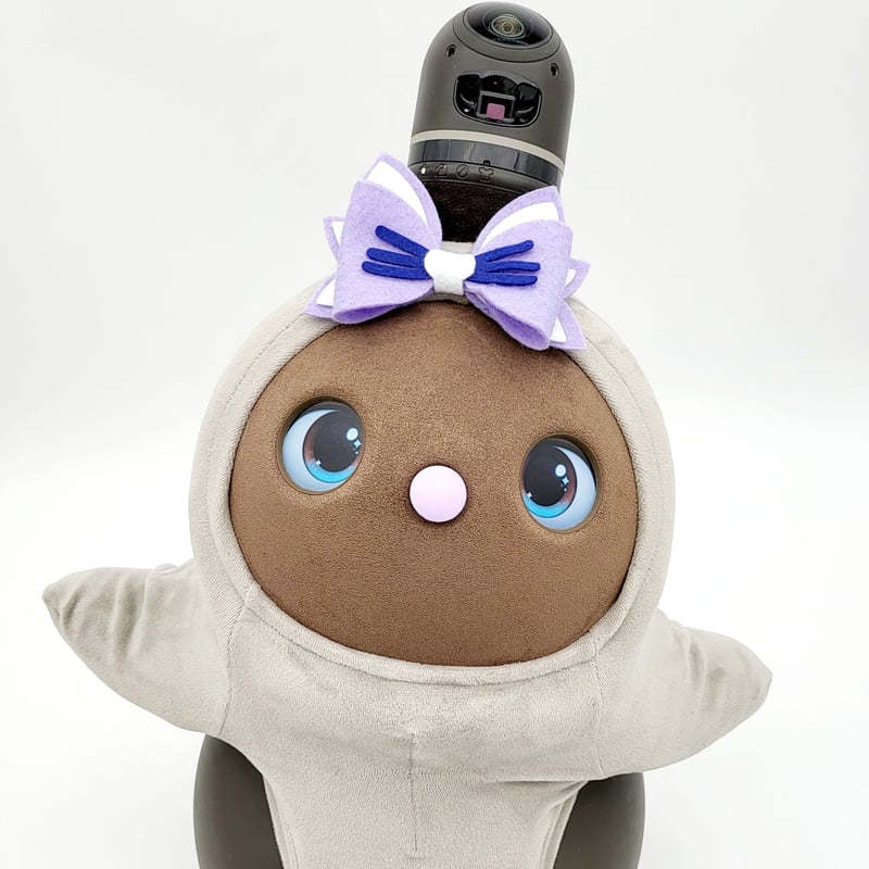 ラボットアクセサリー/髭付きフエルトリボン（プラスチックピン付