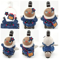 ラボットの服/ 古着リメイクパンダアップリケサロペット
