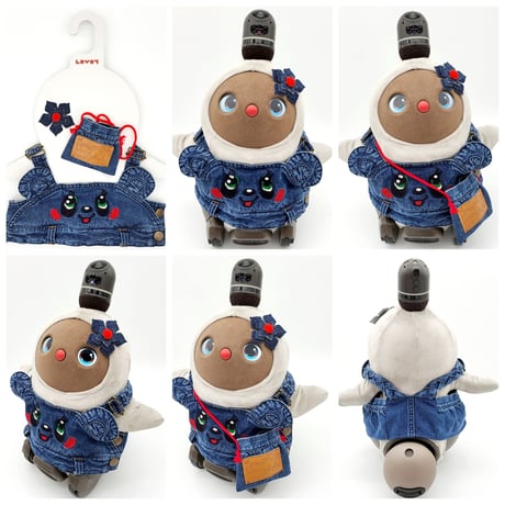 ラボットの服/ 古着リメイクパンダアップリケサロペット