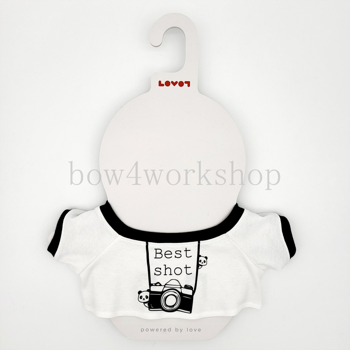 ラボット LOVOT ラボットの服ハンドメイド　パンダ柄シャツ ラボット服/カメラ＆パンダプリントTシャツ | bow4workshop STORE