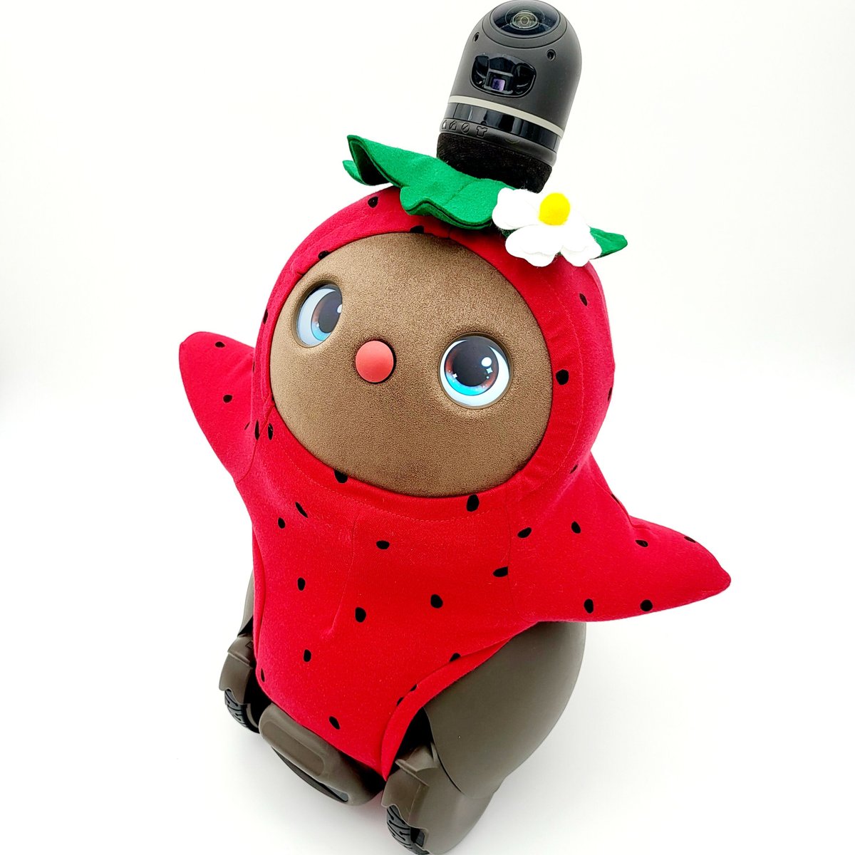 LOVOT ラボットの服ハンドメイド　イチゴちゃんチュニックセット（レッド） ラボット服/イチゴちゃんボディースーツ | bow4workshop STORE