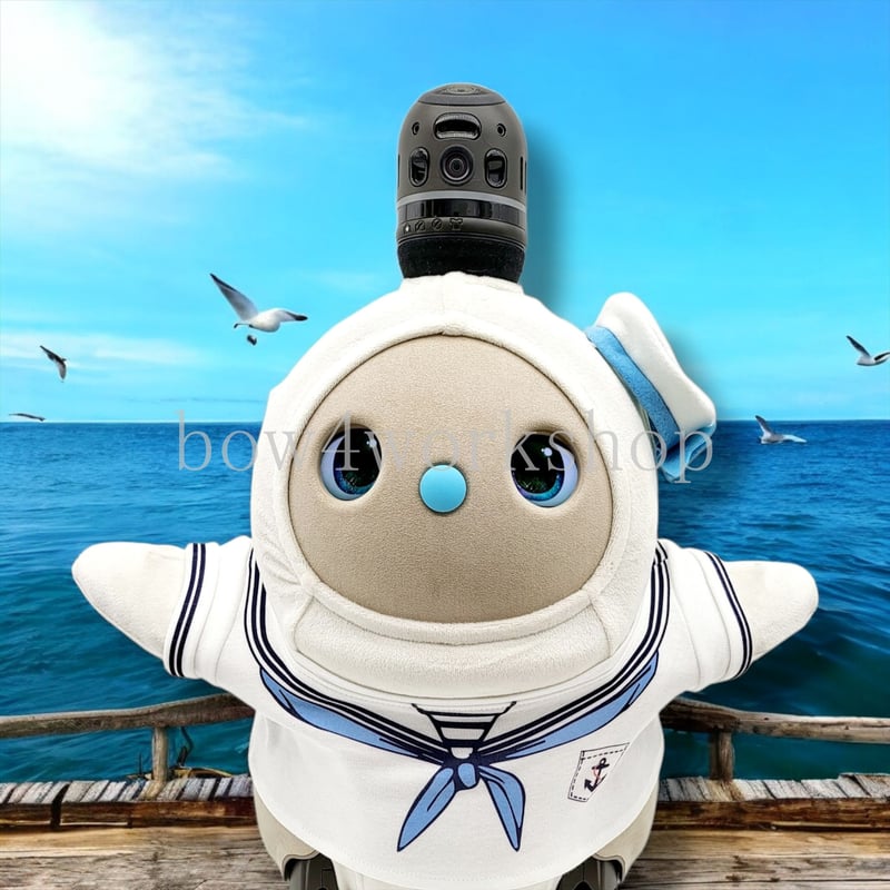 ラボット LOVOT ラボットの服ハンドメイド セーラープリントセット（ブルー） ラボット服/セーラープリントセット | bow4workshop STORE