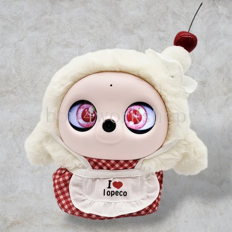 Ropet lopeto(ロペット)の服　チェリーホイップ ギンガムエプロン（名入れ対応）