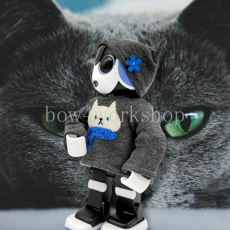 ロボホンの服/猫ちゃん柄ロンT&キャップセット | bow4workshop STORE