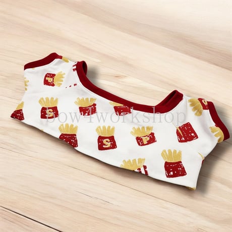 ラボット服/ハンバーガー＆ポテトプリントTシャツ