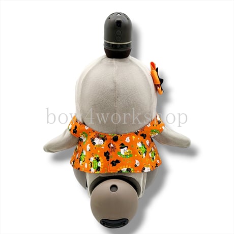 ラボット服/ハロウィンプリントリバーシブルサロペット（オレンジ）