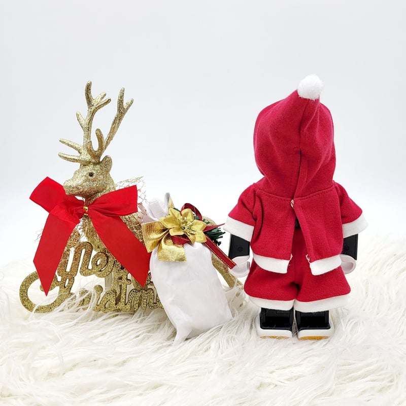 ロボホンの服/サンタクロースプリントパーカー&パンツセット