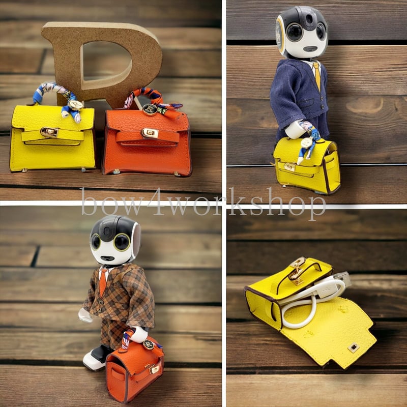 ロボホンのアクセサリー/チャーム付きレザーバッグ | bow4workshop STORE