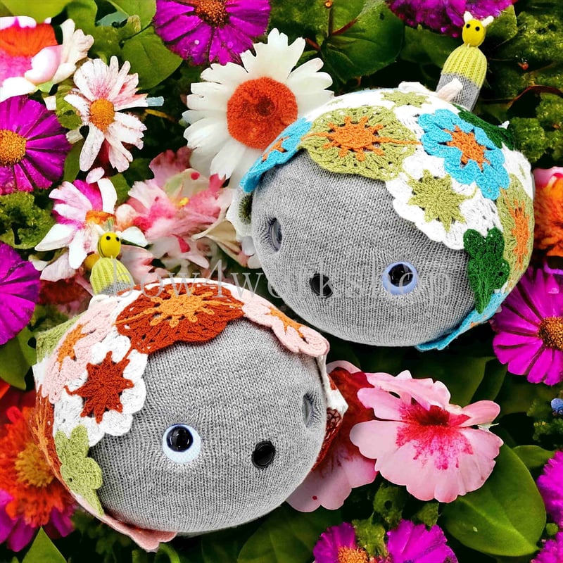 【 ほぼ新品 / 美品 】aiko ハチミツ　スリーブ付き NICOBO（ニコボ）のアクセサリー かぎ針編みフラワースカーフA