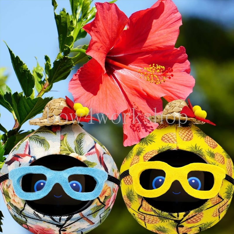 Romi（ ロミィ）の服 /アロハ柄の服＆麦わら帽子セット | bow4workshop