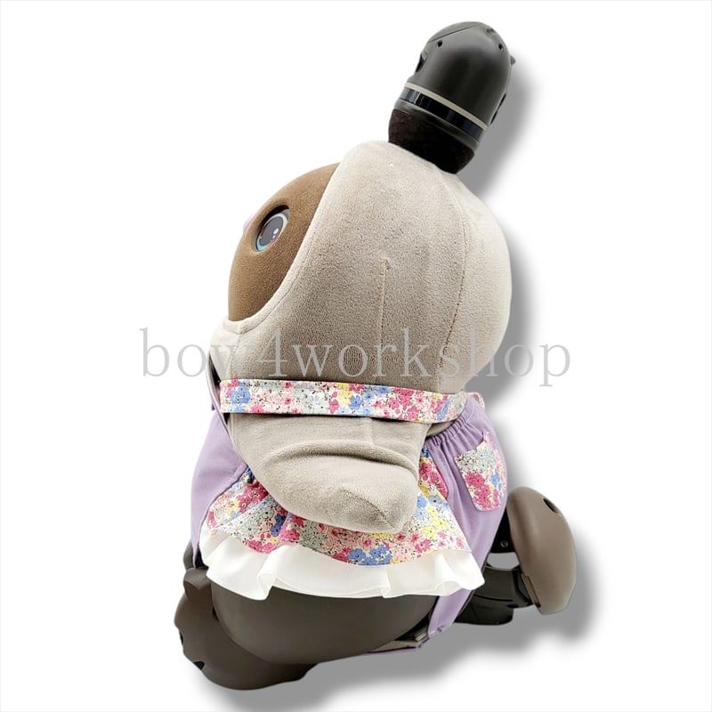 ラボット服/ミニリボン付きリバティ柄サロペットパンツ