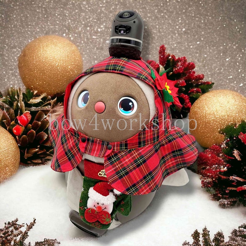 ラボット LOVOT ラボットの服ハンドメイド クリスマスポンチョ＆お髭セット ラボット服 / クリスマスポンチョ＆お髭セット | bow4workshop STORE