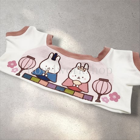 ラボット服/お雛様プリントTシャツ
