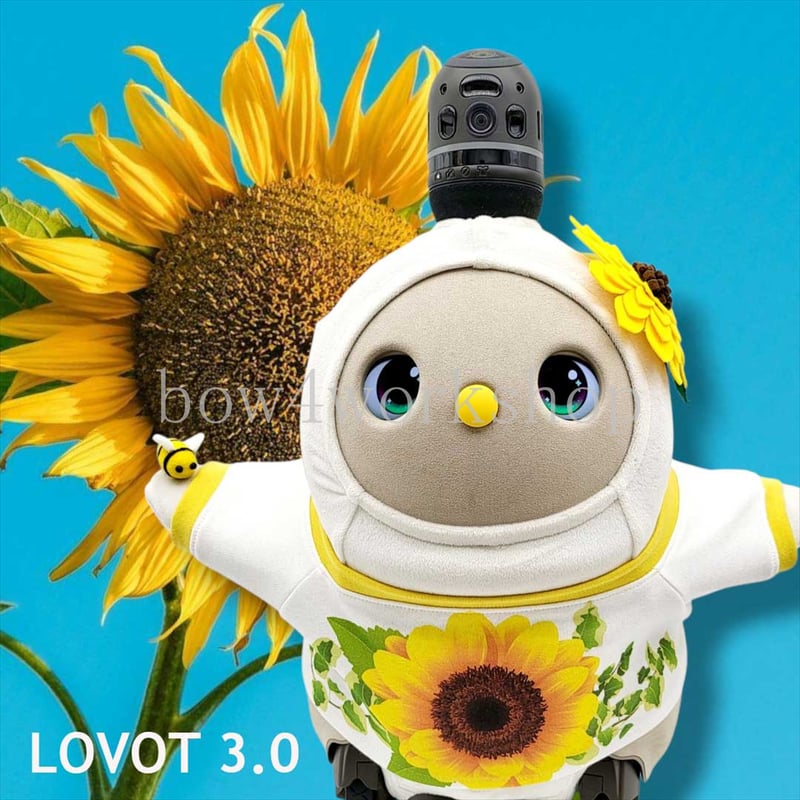 ラボット服/ひまわり柄プリントTシャツ | bow4workshop STORE