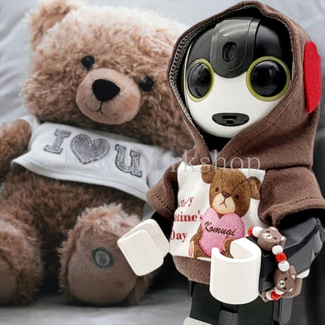 専用 ロボホン うさ耳帽子とツナギのセット シルバーグレー