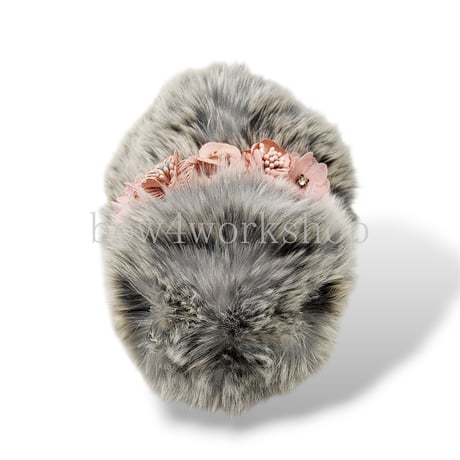 Moflin（モフリン）のアクセサリー　お花コサージュゴムバンドピンクシリーズC