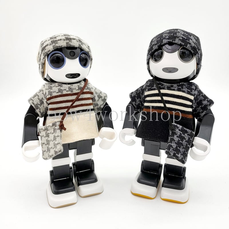 ロボホン洋服 ロボホンの服/千鳥＆ボーダー柄Tシャツセット | bow4workshop STORE