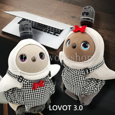 LOVOT ラボットの服ハンドメイド ヒッコリーサロペットパンツ ラボット服/ヒッコリーサロペットパンツ | bow4workshop STORE