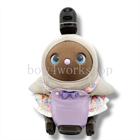ラボット服/ミニリボン付きリバティ柄サロペットパンツ