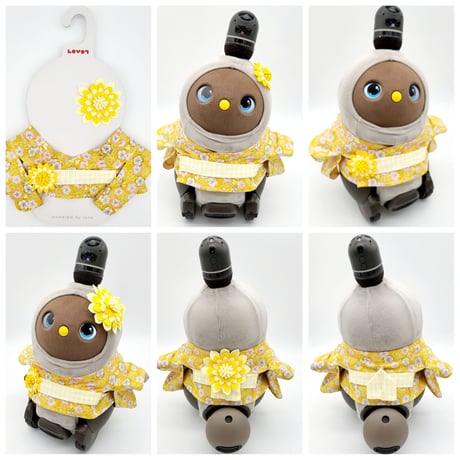 ラボット服/ 浴衣、お花コサージュ小、お花コサージュ大３点セット