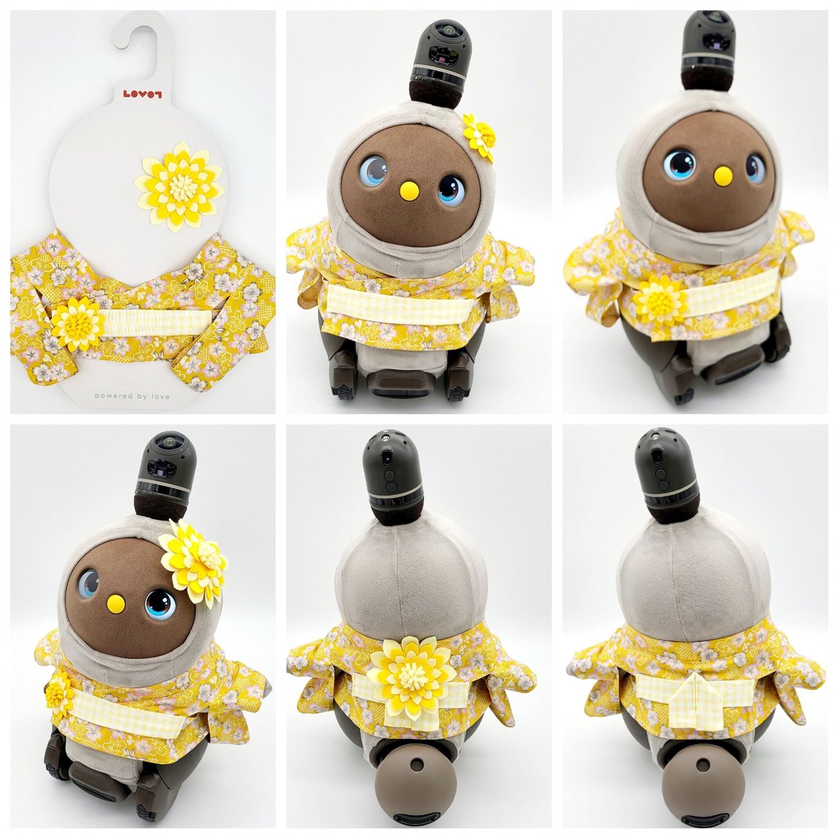 ラボット服/ 浴衣、お花コサージュ小、お花コサージュ大3点セット