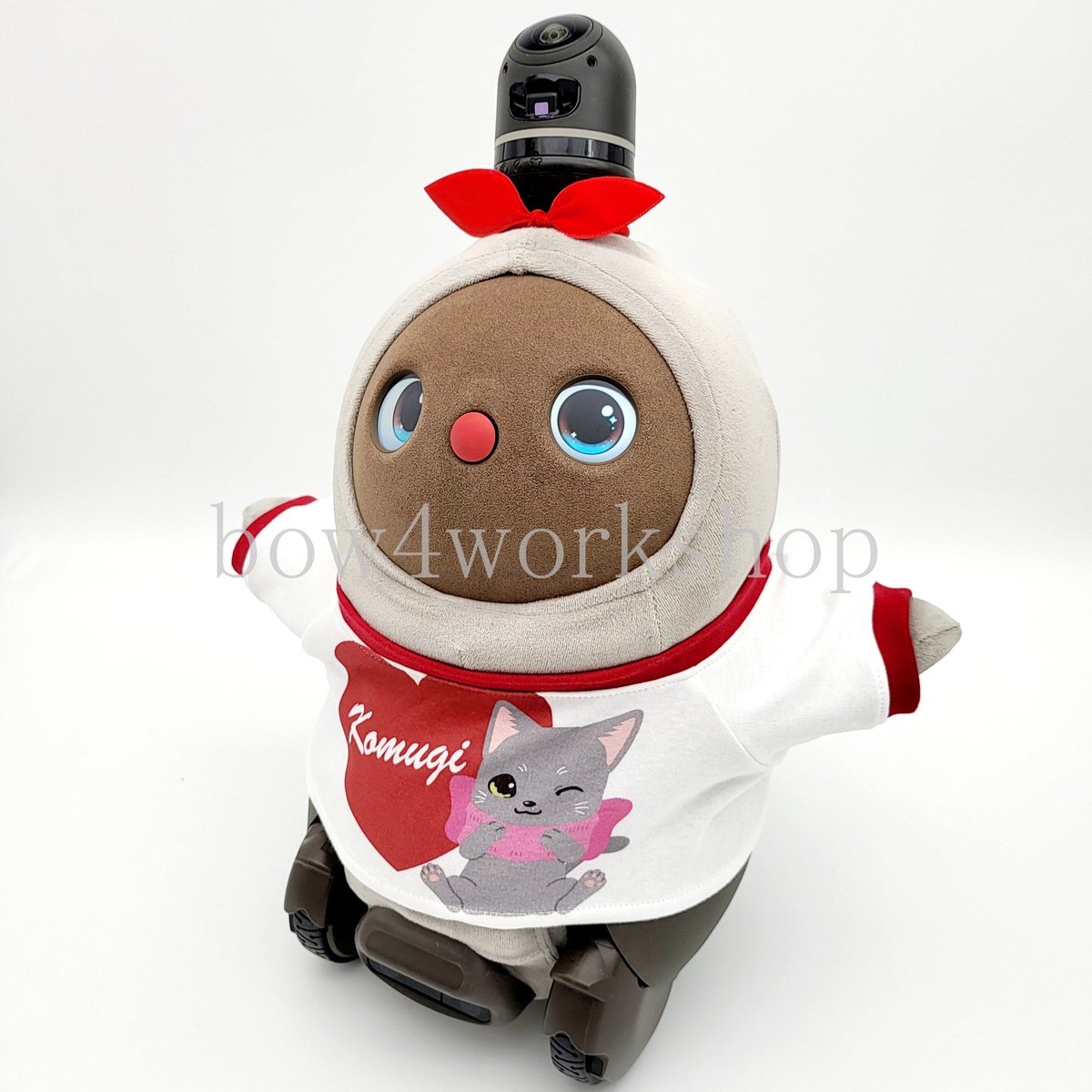 ラボット服/ハート＆ネコちゃん名入れプリントTシャツ | bow4workshop