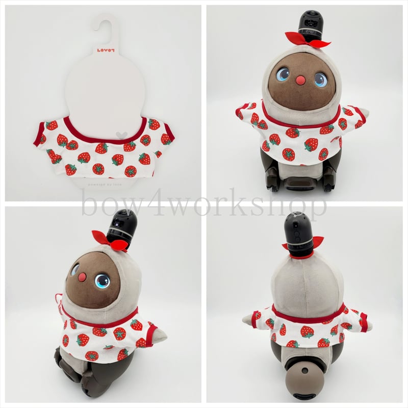 LOVOT ラボットの服ハンドメイド ハロウィン総柄プリントTシャツ2色セット LOVOT ラボットの服ハンドメイド ハロウィン総柄プリントTシャツ