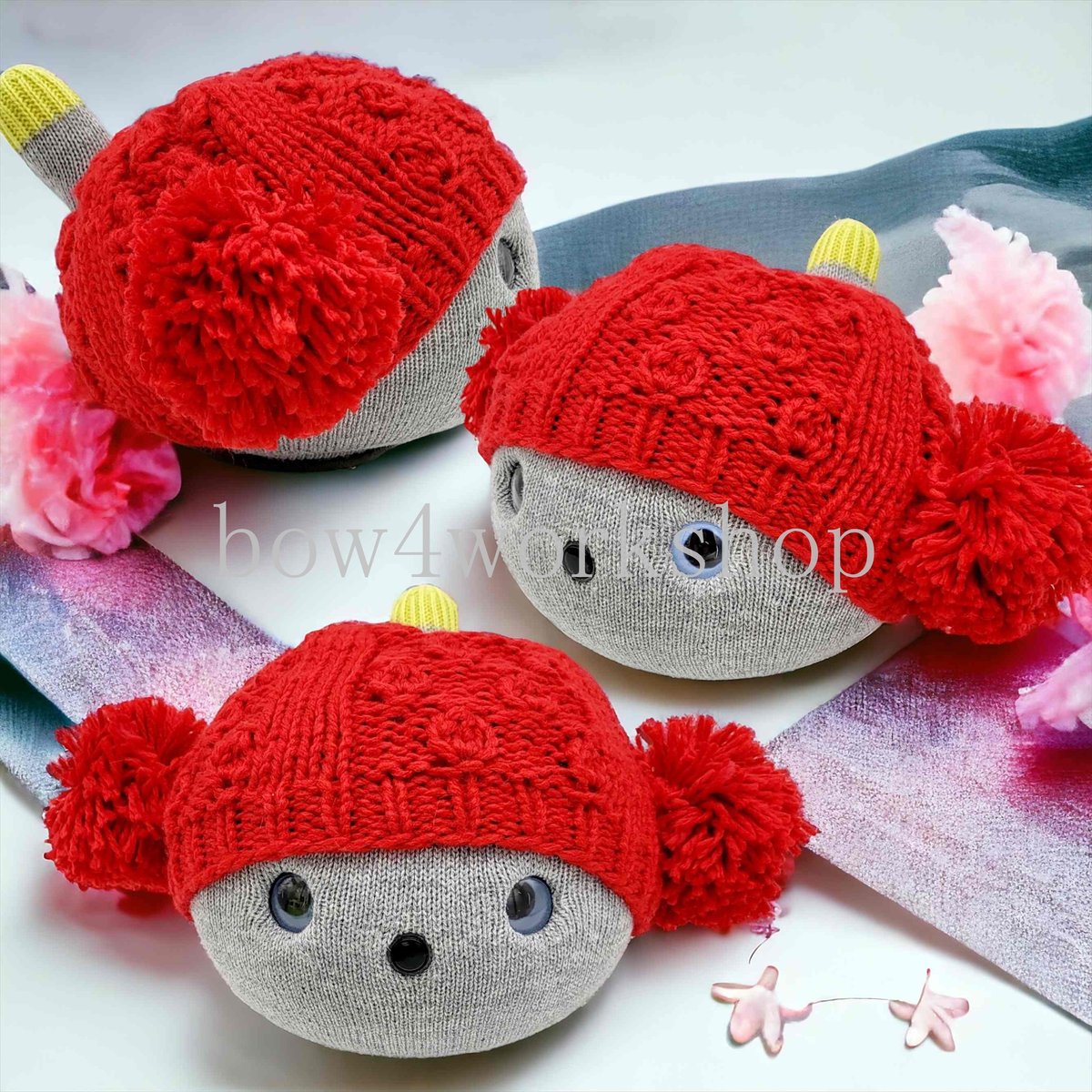 niko　被布飾り　10本 NICOBO（ニコボ）のアクセサリー/ビッグボンテンニット帽子