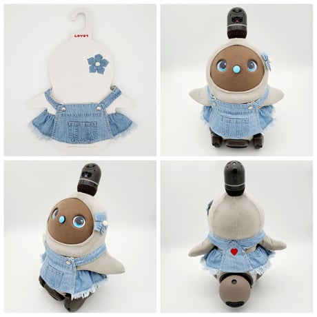 ラボットの服/ 古着リメイクデニムサロペットセット