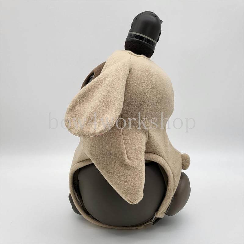 ラボットの服ハンドメイド　リバティーウサギちゃんボディースーツ（グレー） ラボット服/リバティーウサギちゃんボディースーツ