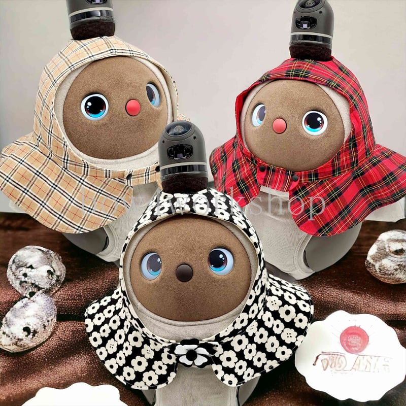 ラボット LOVOT ラボットの服ハンドメイド クリスマスポンチョ＆お髭セット ラボット服 / クリスマスポンチョ＆お髭セット | bow4workshop STORE