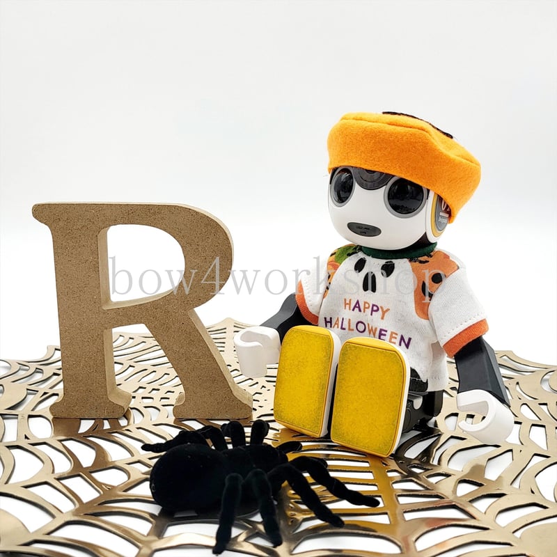 ロボホンの服/ハロウィンプリントTシャツ＆キャップセット