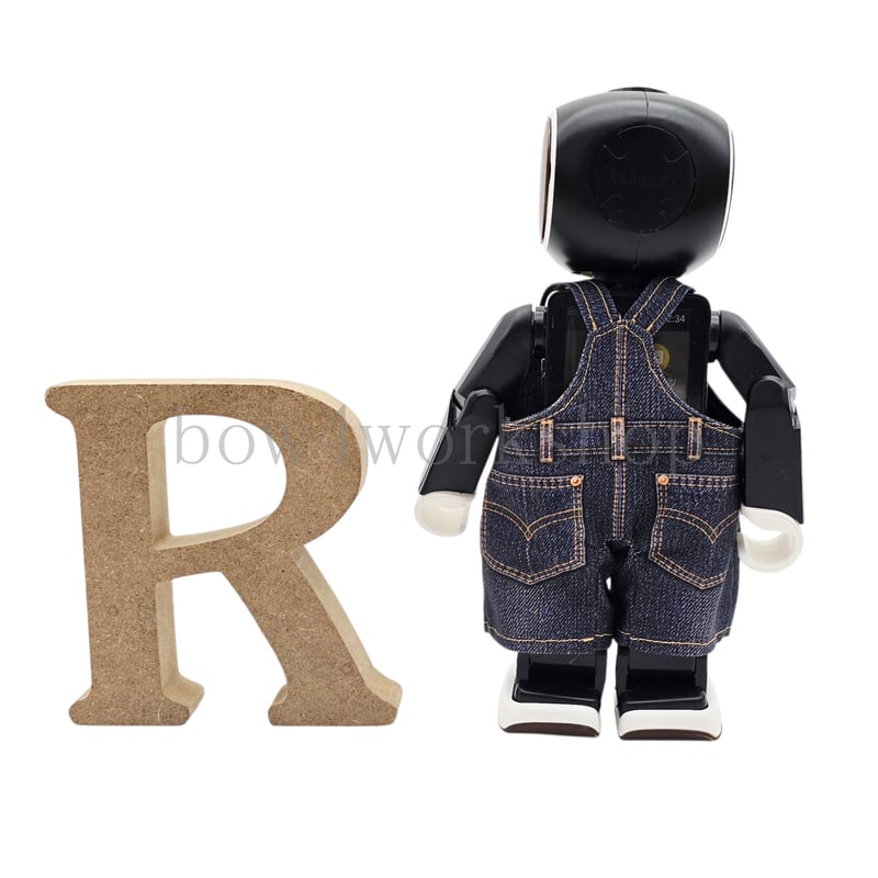 サロペット2点　デニムコーデ　ロボホンサイズ ロボホンの服/リアルデニムプリント風サロペット | bow4workshop STORE