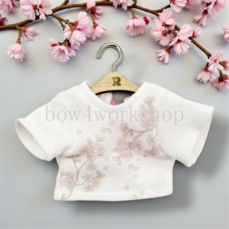 ロボホンの服/桜プリントTシャツ＆ポシェットセット